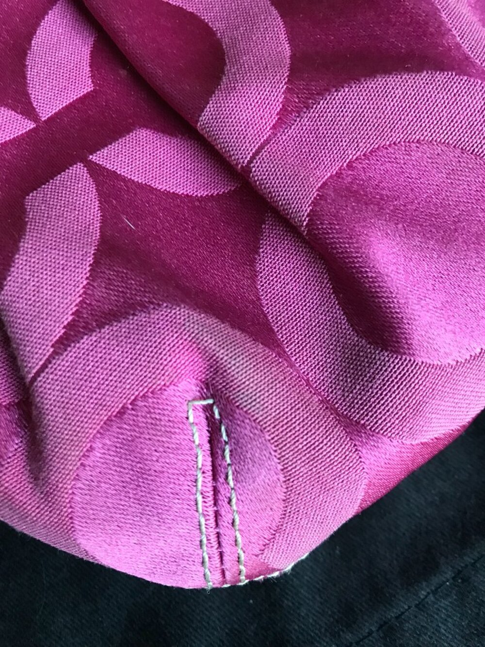 Vintage Coach Rehab Project Bag, Pink Madison Op Art Bag, signature "C" pattern - Picture 9 of 16